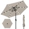 Best Choice Products 7.5ft Outdoor Solar Patio Umbrella for Deck, Pool w/ Tilt, Crank, LED Lights